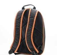 beautiful backpack on white background